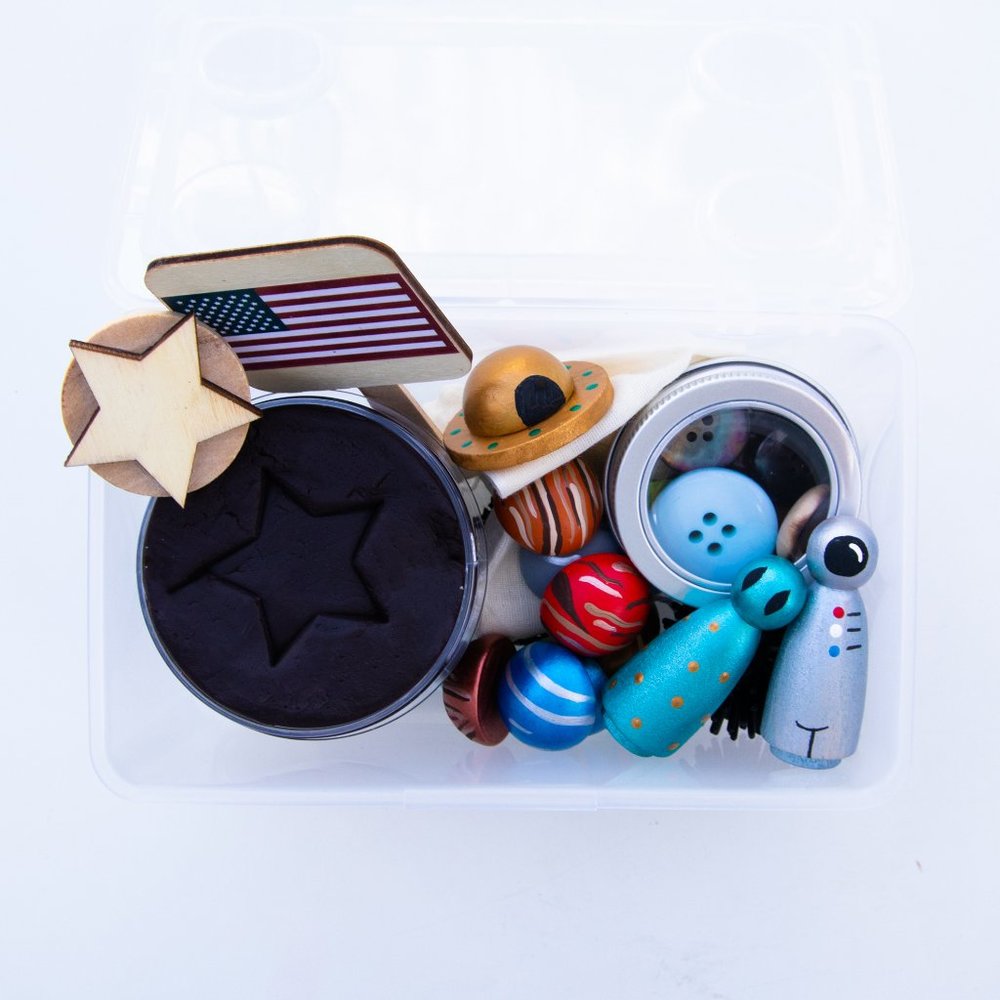 Space Sensory Kit | Montessori Toys | Preschool Toys | Play Dough Kit | Kid Toys